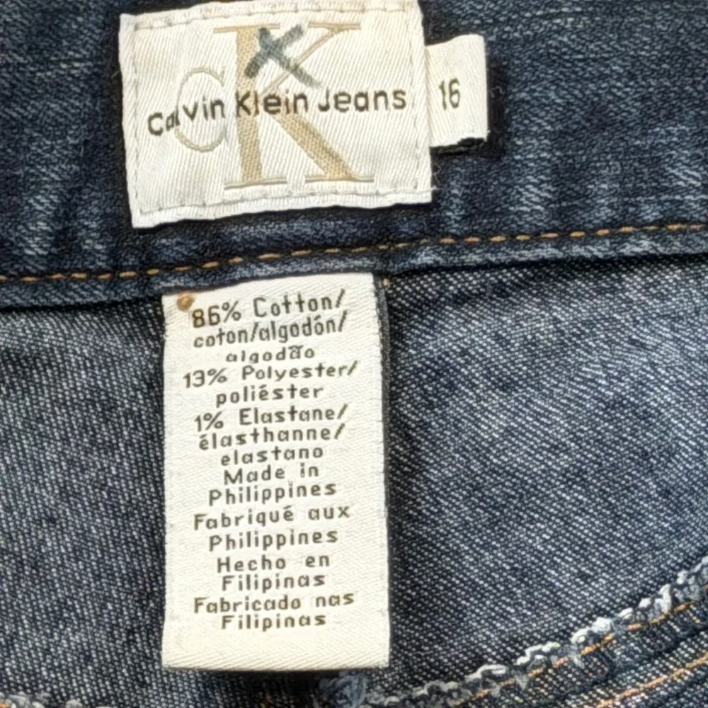 Calvin Klein Jeans Straight Leg Womens 16 Dark Blue Excellent Stretch‎ ZD15J198